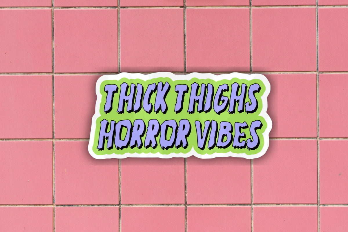 Belladonna Book Coven Thick Thighs Horror Vibes Sticker