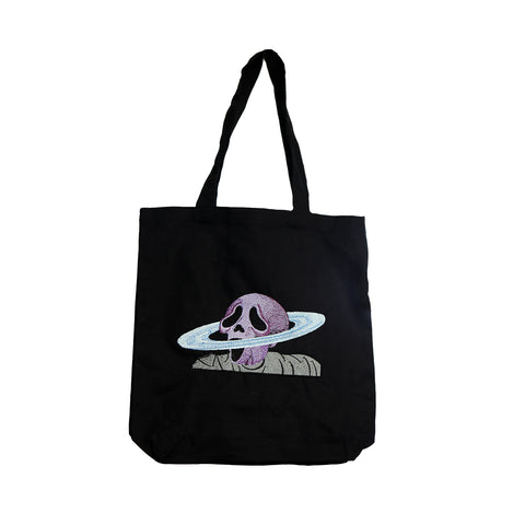StitchnStabs Embroidered Scream Planet Small Tote