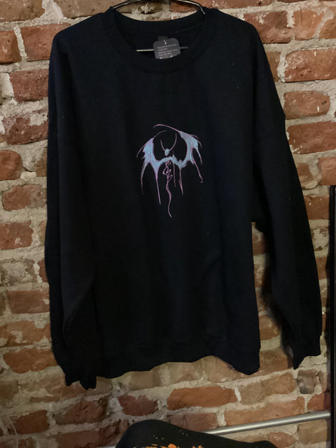 StitchnStabs Embroidered Demon Angel Crewneck