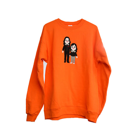 StitchnStabs Embroidered Twin Clowns Crewneck