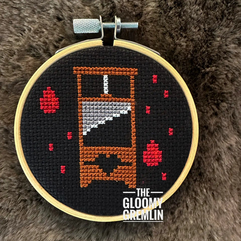 The Gloomy Gremlin Guillotine Traditional Cross Stitch Kit