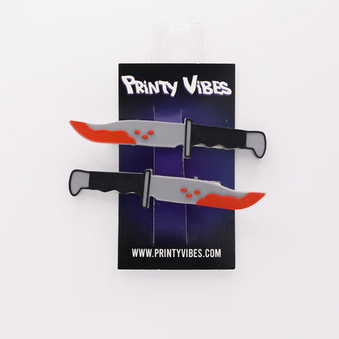 Pinza para el pelo con diseño de cuchillo de caza Printy Vibes