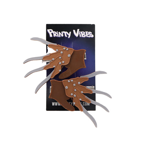 Printy Vibes Nightmare On Elm Street Freddy Glove Hair Clip