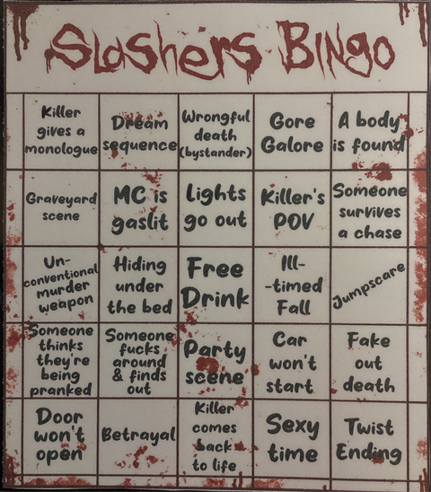 Cozy Coven Slashers Bingo