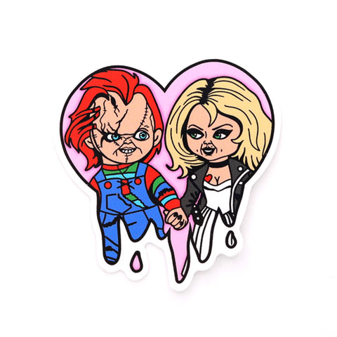 Pretty Toxic Chucky And Tiffany Sticker