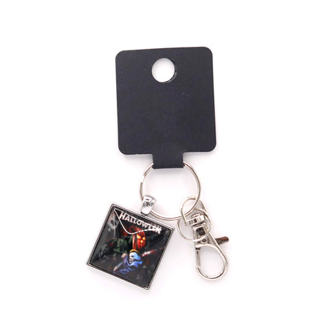 Graveyard Offerings Halloween Collage Square Keychain