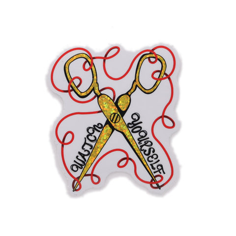 The Life You Draw Scissors Us Sticker