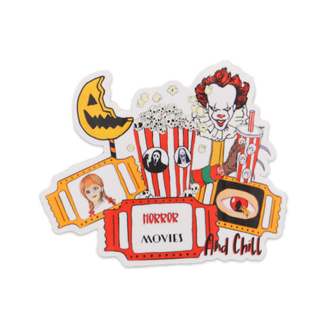 Stick with Me Designs Horror Movies And Chill Sticker