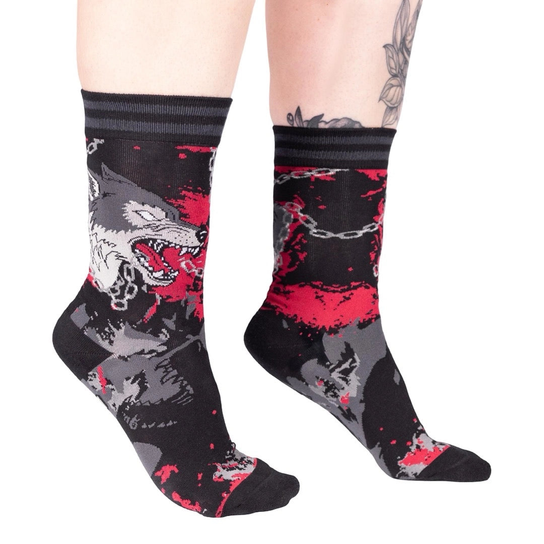 Foot Clothes Big Mad Wolf Crew Socks