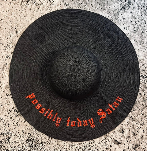 Floppy Sun Hat - Xl Brim - Possibly Today Satan