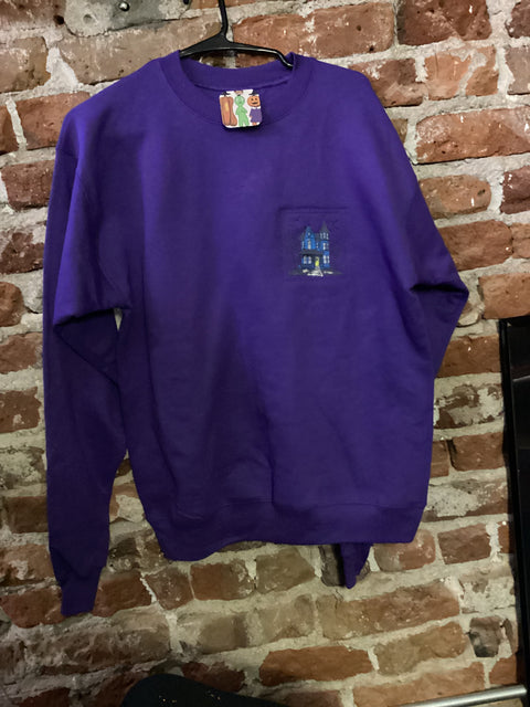 StitchnStabs Embroidered Haunted Mansion Stamp Crewneck