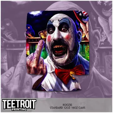 Teetroit Captain Spaulding Horror Koozies