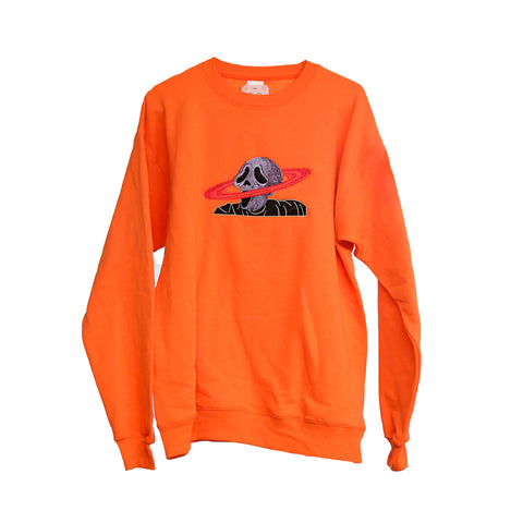StitchnStabs Embroidered Scream Planet Crewneck