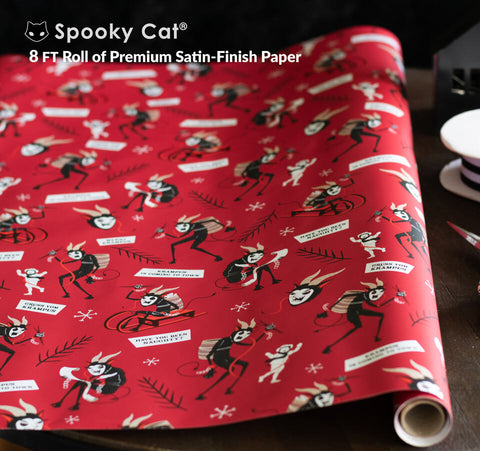 Horror Holiday Krampus Folklore Wrapping Paper