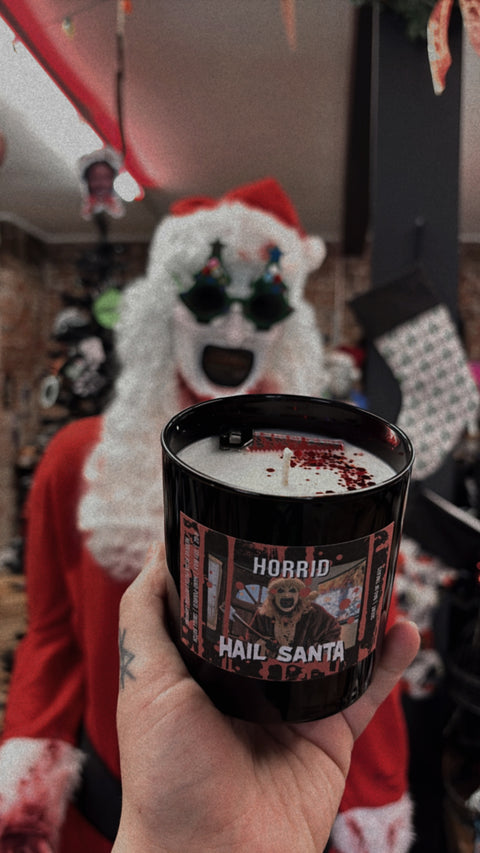HORRID Winter Horror Candles Hail Santa Terrifier