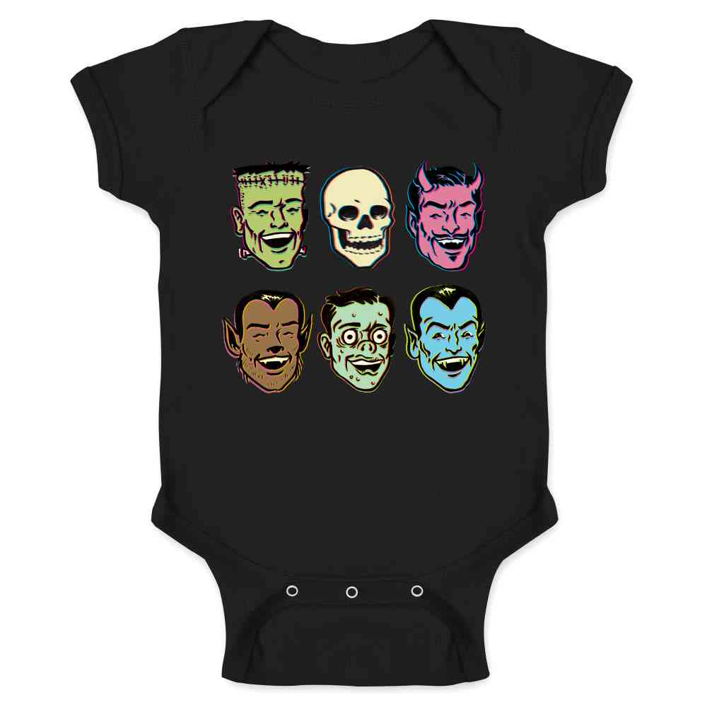 Retro Monsters Baby One-Piece