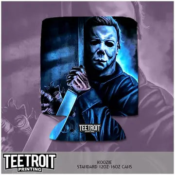 Teetroit Michael Myers Blue Horror Koozies