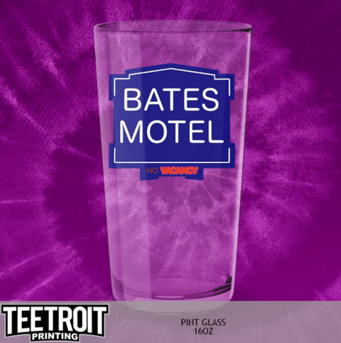 Teetroit Bates Motel Pint Glass