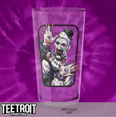 Teetroit Terrifier Pint Glass