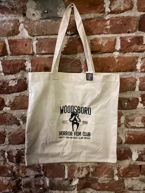 StitchnStabs Embroidered Woodsboro Beige Tote