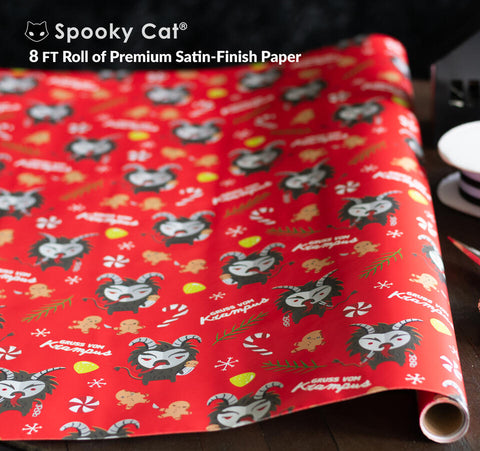 Horror Holiday Cute Krampus Wrapping Paper