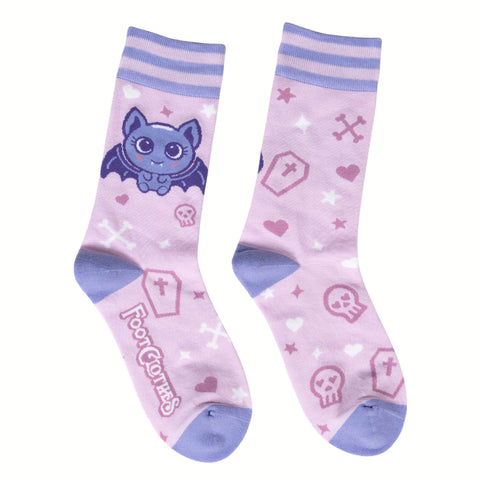 Foot Clothes Crew Socks Widdle Bat Guy
