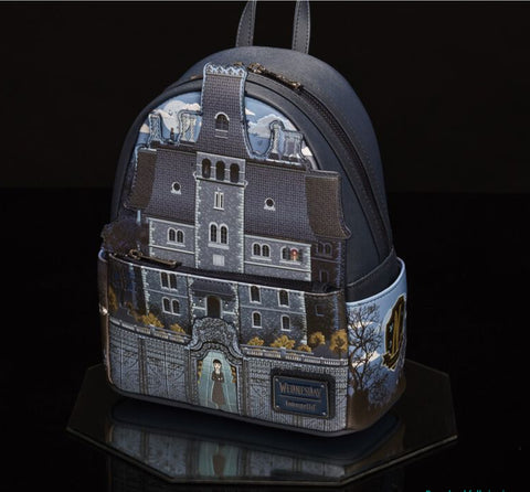 Wednesday Nevermore Academy Castle Glow Mini Backpack
