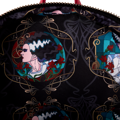 Universal Monsters x Loungefly The Bride Of Frankenstein Stained Glass Mini Backpack