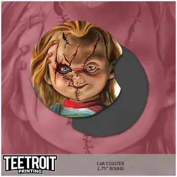 Teetroit Chucky Horror Car Coaster