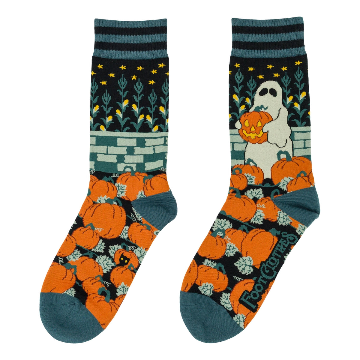 Foot Clothes Ghoulish Gourd Crew Socks