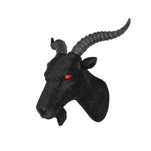 Black Baphomet Goat Head Bust Wall Hanging
