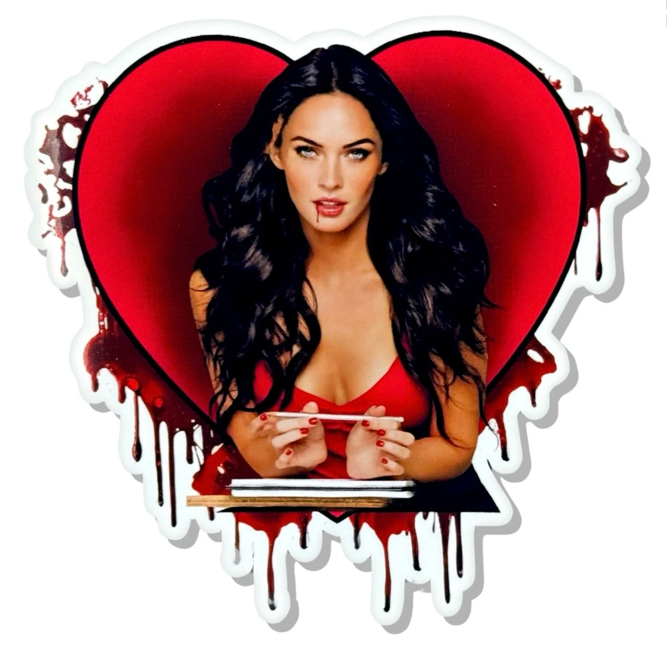 Pegatina de corazón Jennifer's Body de Vera's Eyecandy