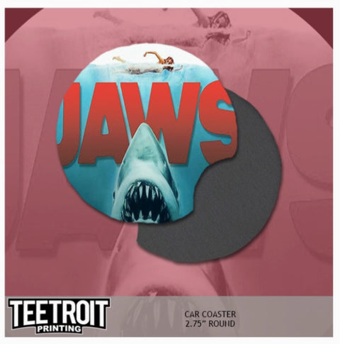 Teetroit Jaws Horror Car Coaster