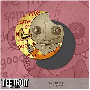 Teetroit Trick r Treat Horror Car Coaster