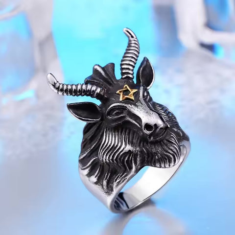 Silver Baphomet Ring