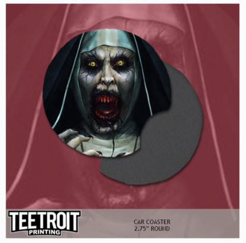 Teetroit The Nun Horror Car Coaster