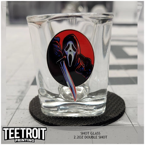 Teetroit Ghostface Horror Shot Glasses