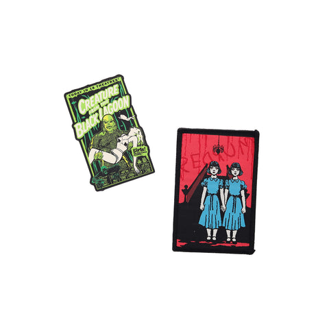 Terror Talk Shining Twins Woven Patch and Black Lagoon Sticker Bundle