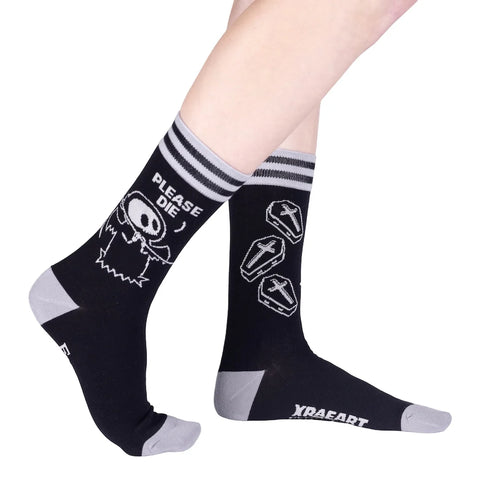 FootClothes Crew Socks Please Die