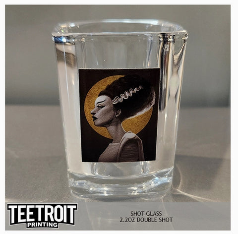 Teetroit Bride of Frankenstein Horror Shot Glasses