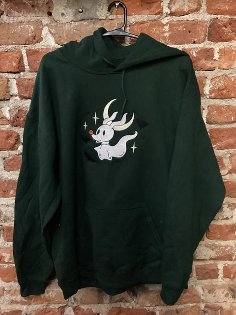 StitchnStabs Embroidered NBC Dog Green Hoodie