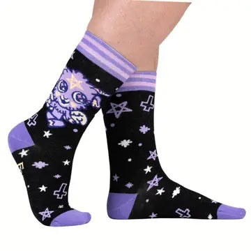 Foot Clothes Crew Socks Baby Baphomet