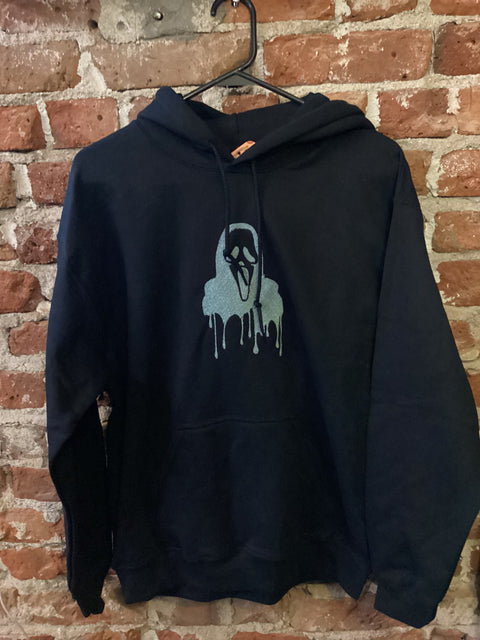 StitchnStabs Embroidered Ghostface Drip Hoodie