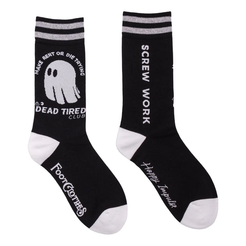 Foot Clothes Crew Socks Dead Tired