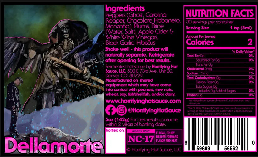Horrifying Hot Sauces Dellamorte