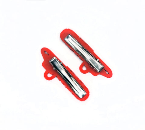Pinza para el pelo con diseño de motosierra roja Printy Vibes