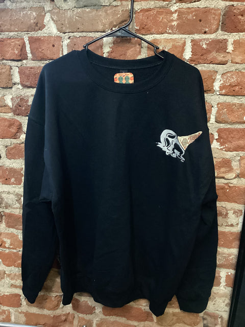 StitchnStabs Embroidered Ice Cream Ghostface Crewneck