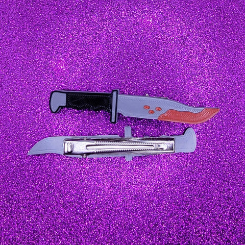 Pinza para el pelo con diseño de cuchillo de caza Printy Vibes