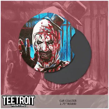 Teetroit Terrifier Horror Car Coaster