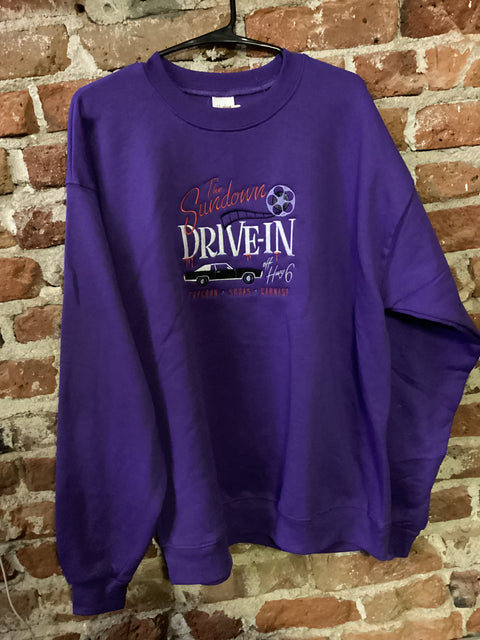 StitchnStabs Embroidered The Sundown Drive-In Crewneck
